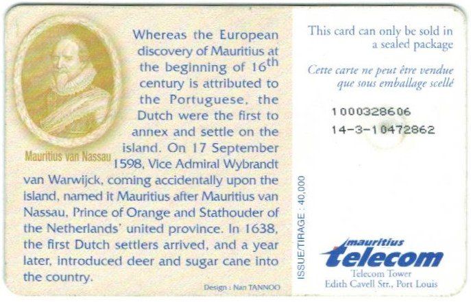Telefon- & Taxkarten: Telefonkarte Mauritius – Gebraucht aus Zürich von tol_b7c7 1