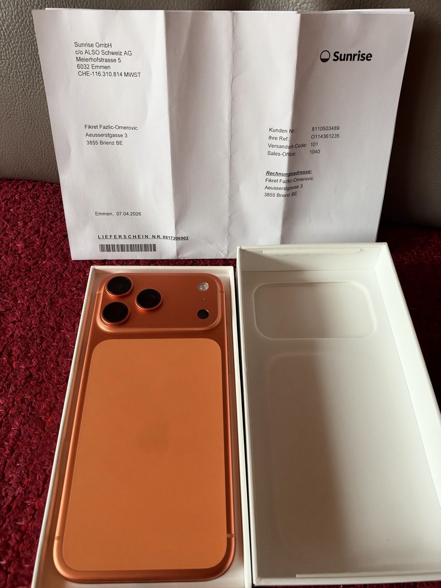 Apple Portables: iPhone 17 Pro Max 256GB Orange  – D'occasion à Brienz BE par fikret68 4