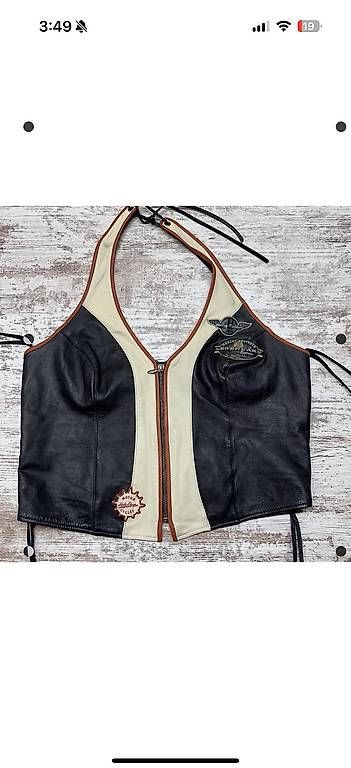Top: Harley Davidson Leather Halter Top Large – Usato da Zürich venduto da car_v988 1