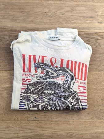 Replay T-Shirt Live & Loud Tour 1981 Grösse M weiss
