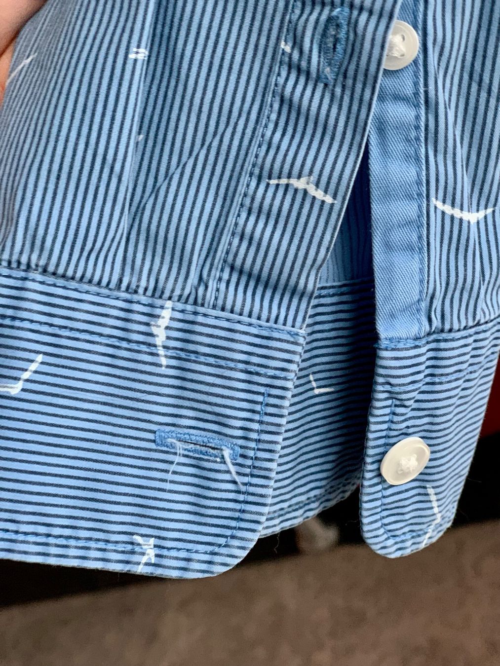 Esprit Hemden: Esprit Herren Hemd Blau Gr. L mit Muster Möwen Sommer – Gebraucht aus Engelburg von mamalanima 1