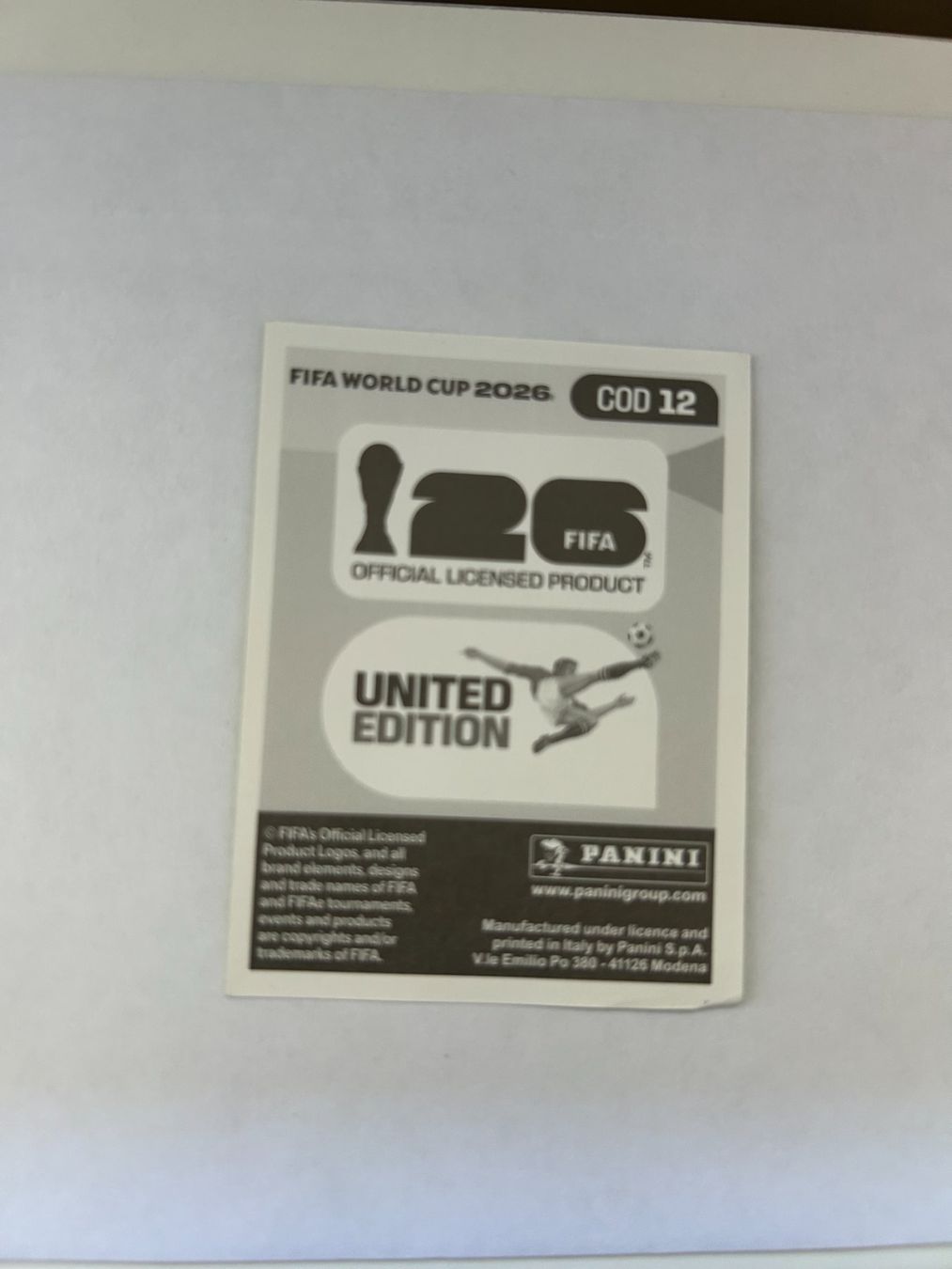 Panini Carte collezionabili: Panini FIFA World Cup 2026 - COD 12 – Usato da Zumikon venduto da meter03 1
