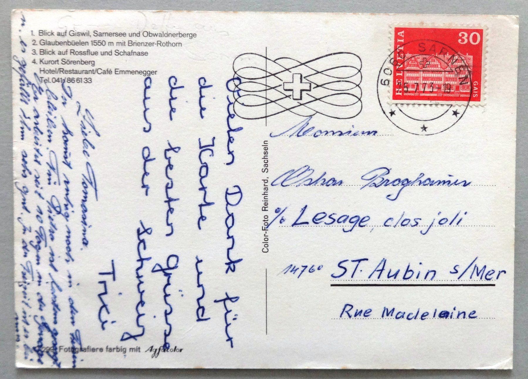 Cartoline postali: Panoramastrasse Giswil-Sörenberg – Difettoso da Fétigny venduto da Billy2miny 1