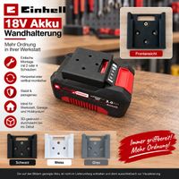 Wandhalterung für Einhell 18V Akkus