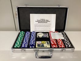 Pokerkoffer Set Chips Karten Komplett -Wiitergäh