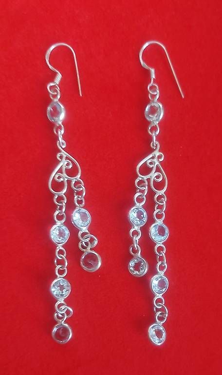 Ohrringe & -stecker: Orecchini lunghi in argento 925 con topazio – Gebraucht aus Tesserete von BreezyRose