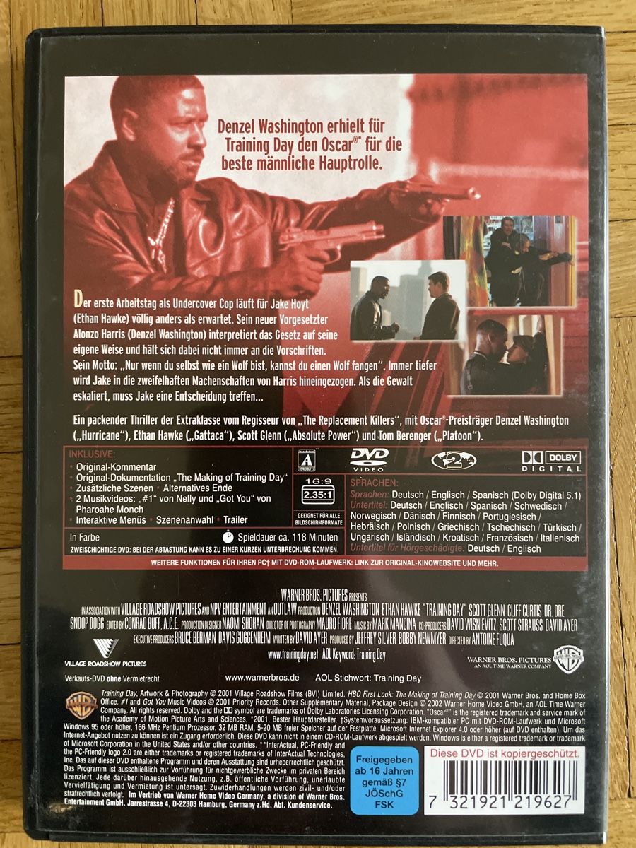 Alle DVDs: Training Day DVD, Topzustand, Denzel Washington – Gebraucht aus Zürich von Mr.Mauri83 1