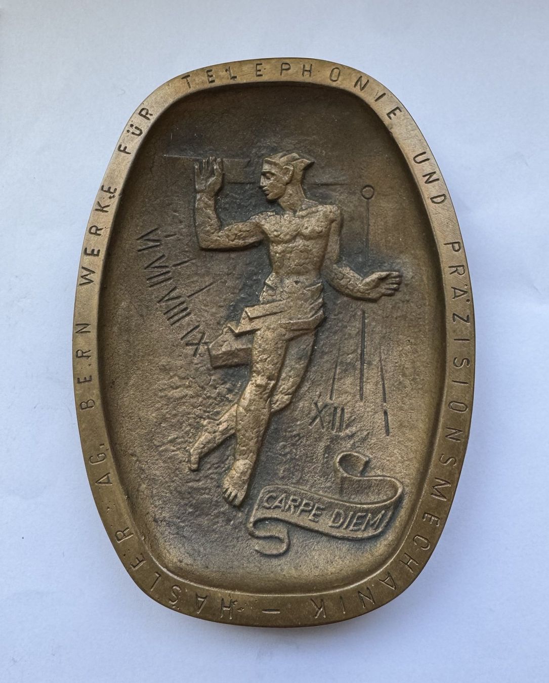 Medaglie: Medaille Plakette oder Aschenbecher Hasler AG Bern – Usato da Unterbäch VS venduto da Wallis3944