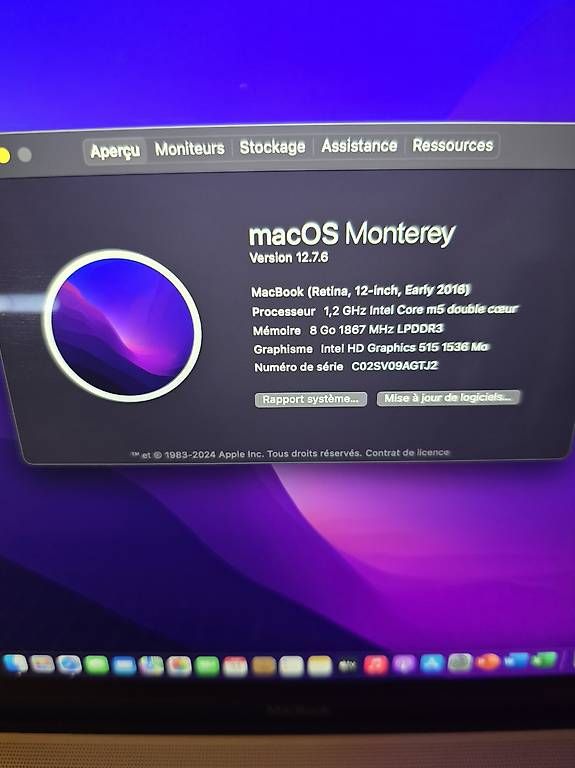 Apple Notebook: MacBook 12" année 2016 -m5 | 8Go RAM | SSD 500Go – Usato da Renens VD venduto da MTD2211 8