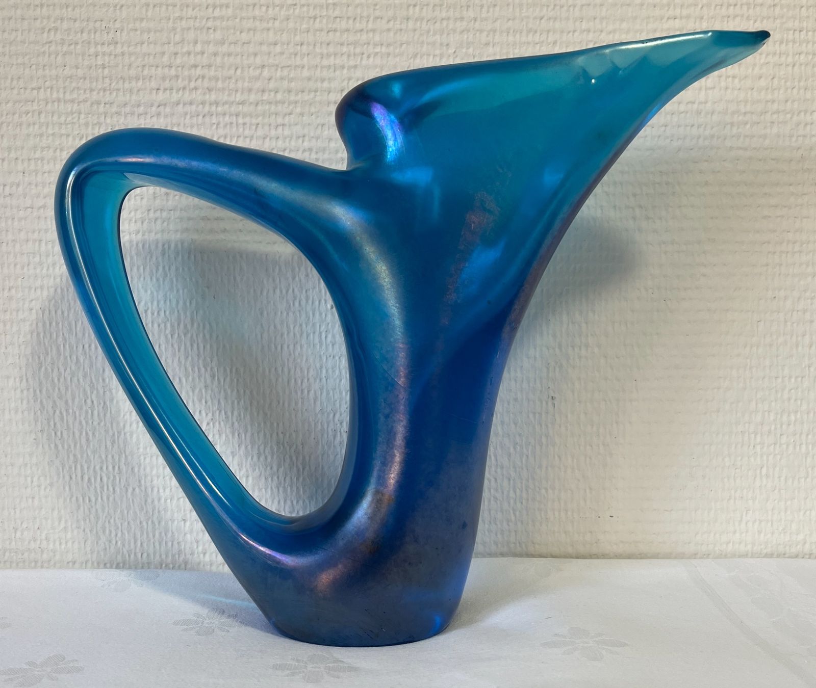 Caraffe: Vintage Glaskanne blau, vermutlich Kunstobjekt! – Usato da Allschwil venduto da mar_6plf 1