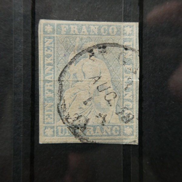 Tous les timbres: STRUBEL° 27 D  mit BEFUND  Kat.Fr. 1300.- – D'occasion à Egliswil par Trens01 1