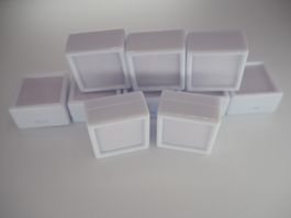 10x Edelsteinbox / Schmuckbox 3cm x 3cm Quadrate Weiss