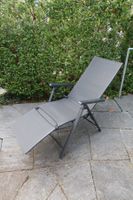Livarno Relaxsessel / Liegestuhl schwarz, Alu/Textilene, ver