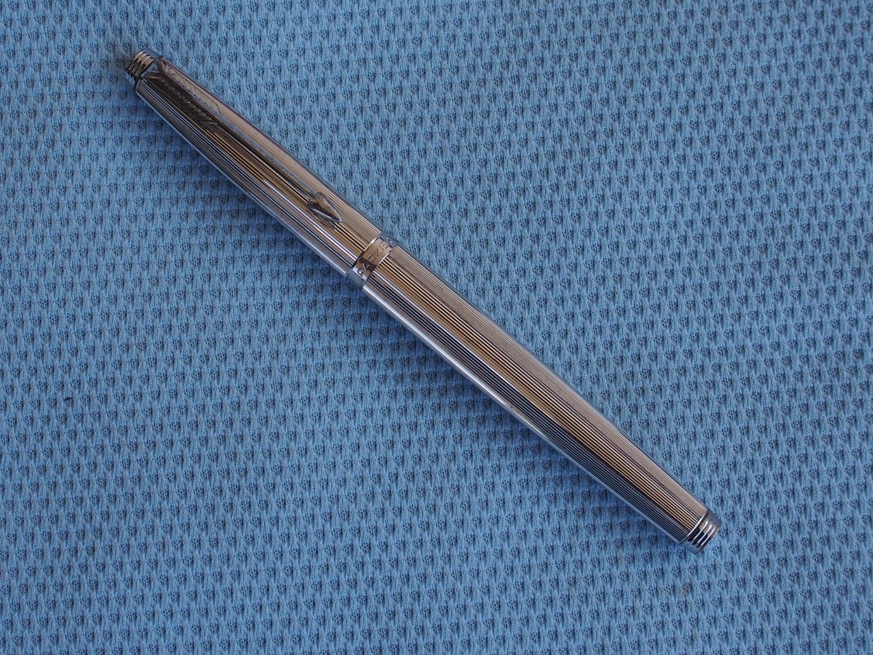 Waterman Penna & Evidenziatori: PARKER 75, argent rayé. 1980- – Usato da Meyrin venduto da SRemka 4