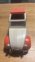 Voiture miniature Citroen 2CV blanc orange état moyen