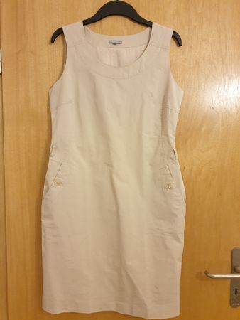 Robe d'été 38, Maddison, beige,  coton, avec doublure, 95cm