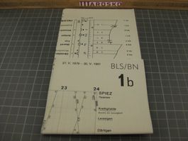 BLS grafischer Fahrplan 1b, 1979-1981, gefaltet, Spiez-Inter