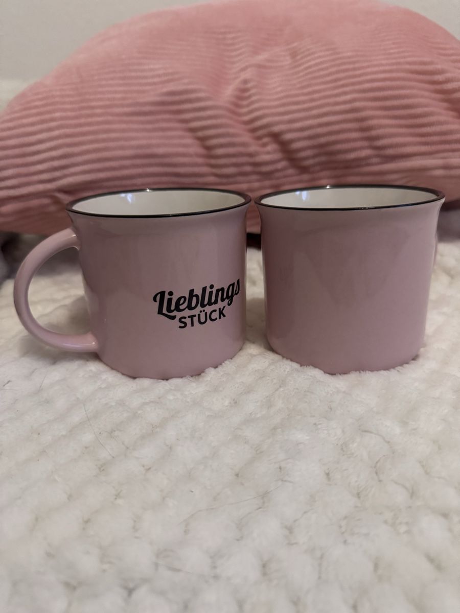 Tazze: 2 Rosa Tassen "Lieblingsstück" - Perfekt für Tee oder Kaffee – Nuovo (secondo la descrizione) da Künten venduto da bel_6wn2