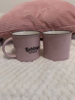 2 Rosa Tassen "Lieblingsstück" - Perfekt für Tee oder Kaffee