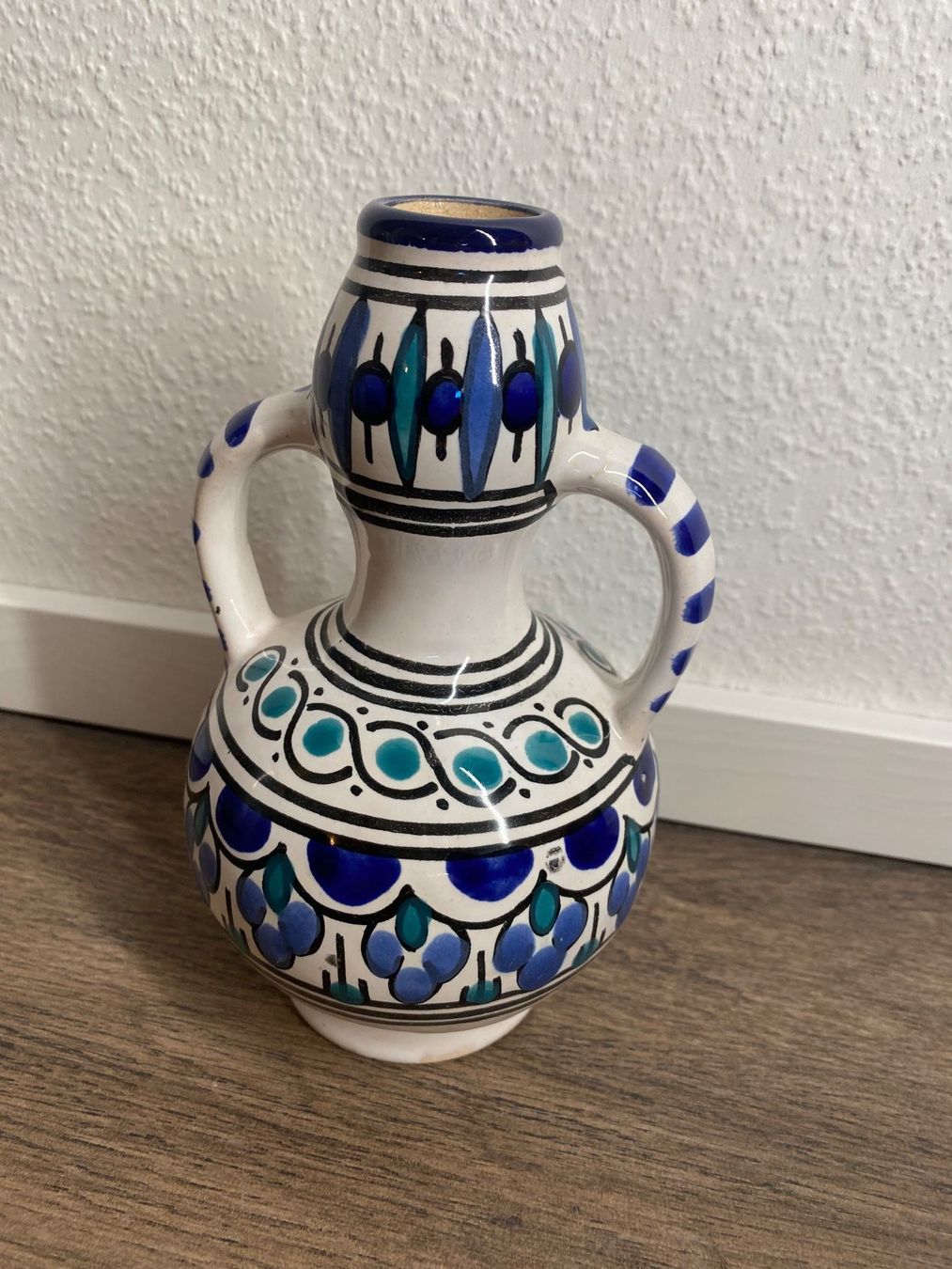 Vasi & Recipienti: Vase handbemalt blau hoch 17 cm – Usato da Pratteln venduto da a23_j2gs 1
