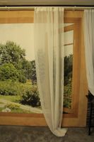 Vorhang weiss transparent mit Raffhalter neu