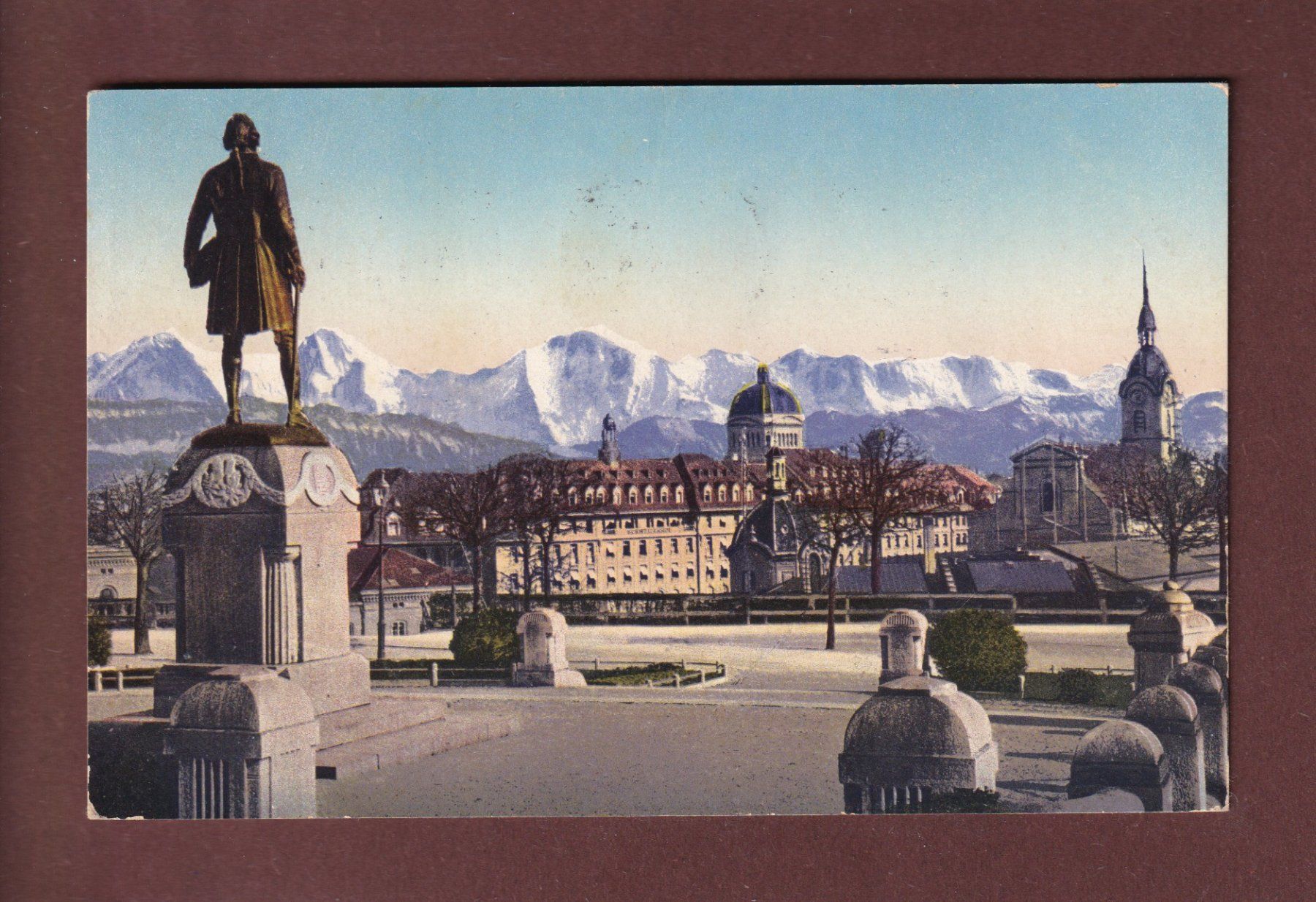 Cartoline postali: BERN - Blick von der grossen Schanze - 1921 – Usato da Pully venduto da nicecards