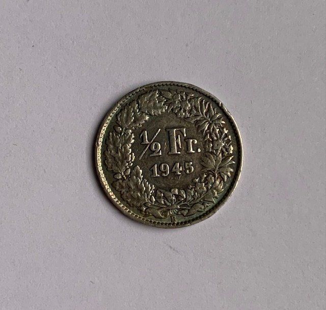 Alle Münzen: 50 Rappen 1945 Silber - Schweiz – Gebraucht aus Zürich von Apache4 2