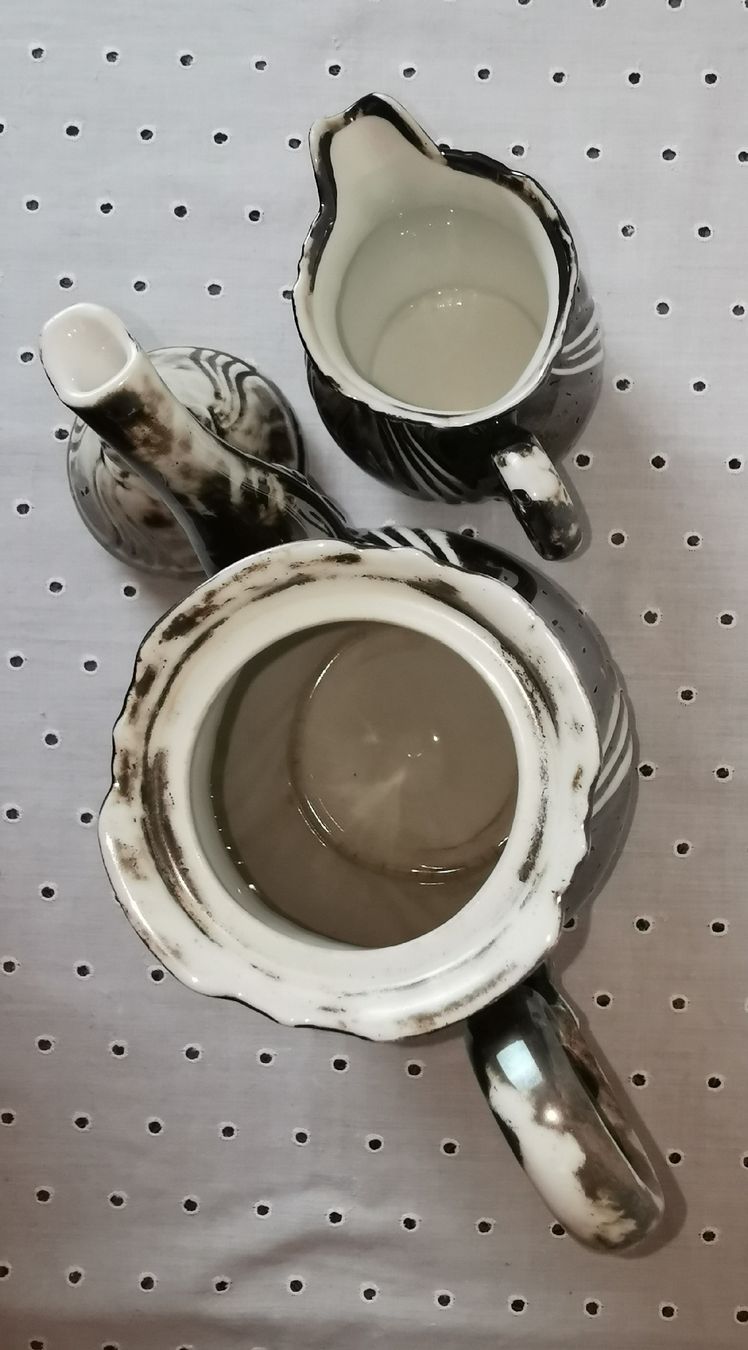 Set di piatti: 2 tlg. versilbertes Kaffee-Set Wächtersbach, Bavaria – Usato da Bülach venduto da wynja 6