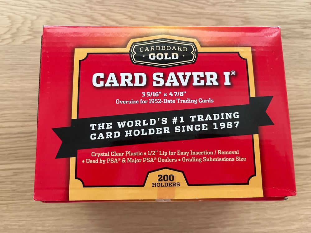 200 Stück Card Saver 1 Cardboard Gold Neu (Neu (gemäss Beschreibung ...
