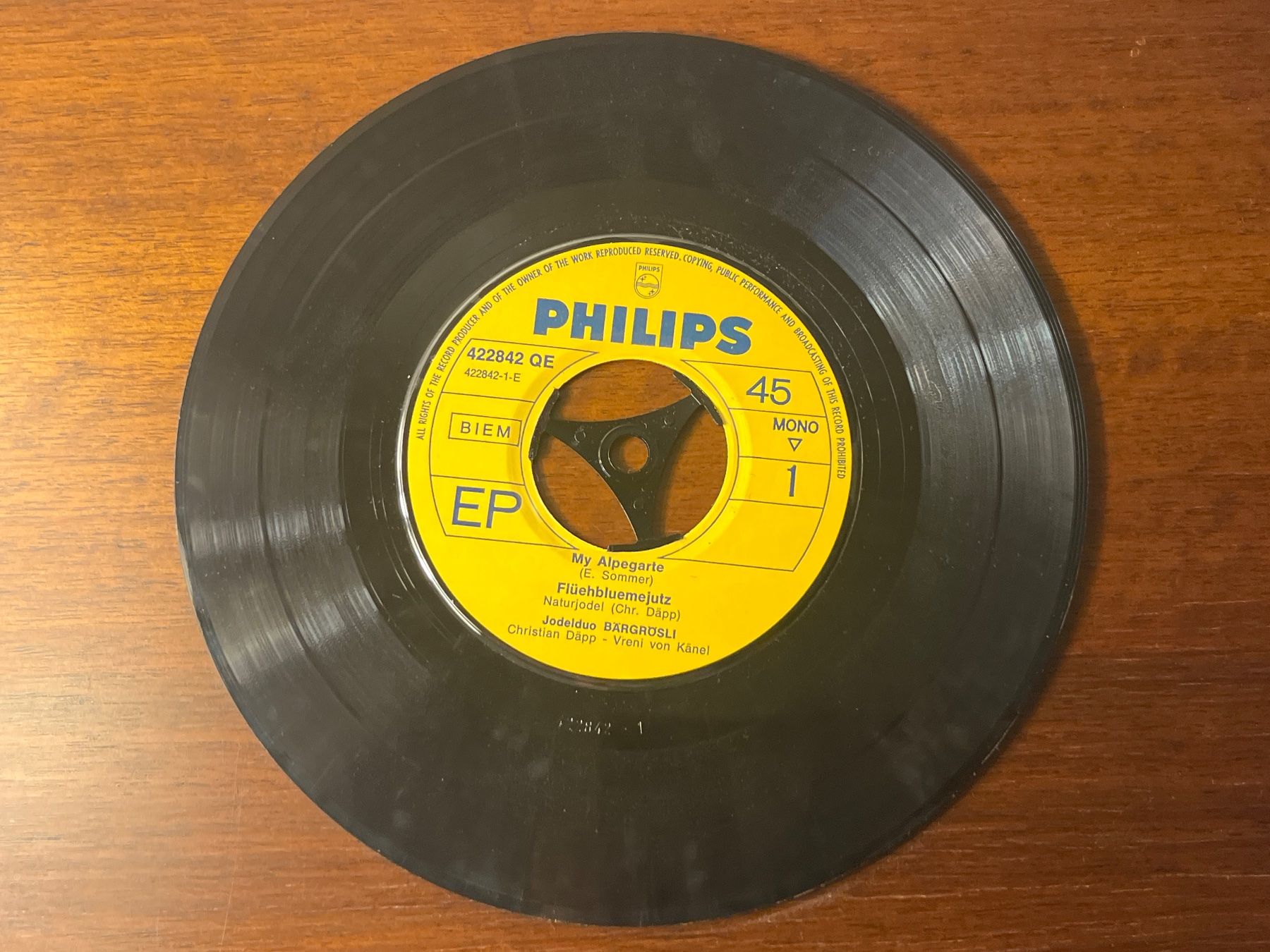Dischi in vinile: Jodelduo Bärgrösli - Seltene EP - Philips 422 842 QE – Usato da Luzern venduto da Jiggy_8898 2