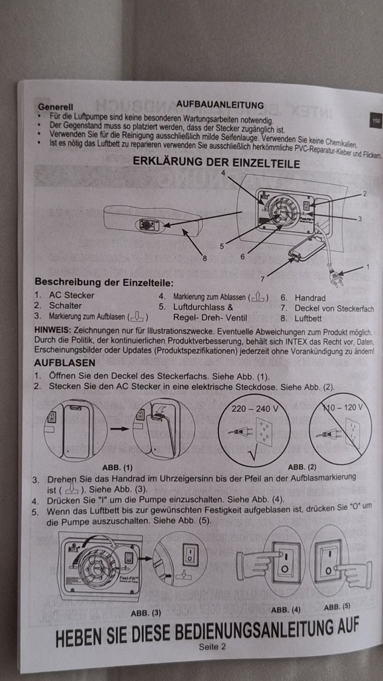 Materassi: MATRATZE elektrisch aufblasbar 190x96x45 cm – Usato da Kloten venduto da rerosa01 5