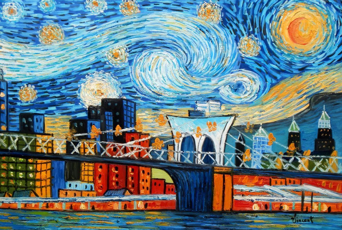 Riproduzioni & Creazioni: V. van Gogh Sternennacht New York – Nuovo (secondo la descrizione) da Larnaca venduto da KunstDepot24