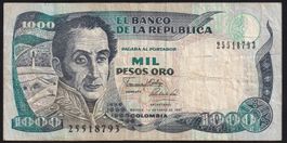 Kolumbien 1000 Pesos 1990