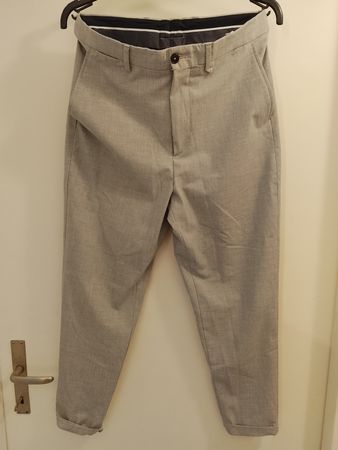 ZARA Herren Chino Business Hose Pant Sommer Hellgrau 36 NEU