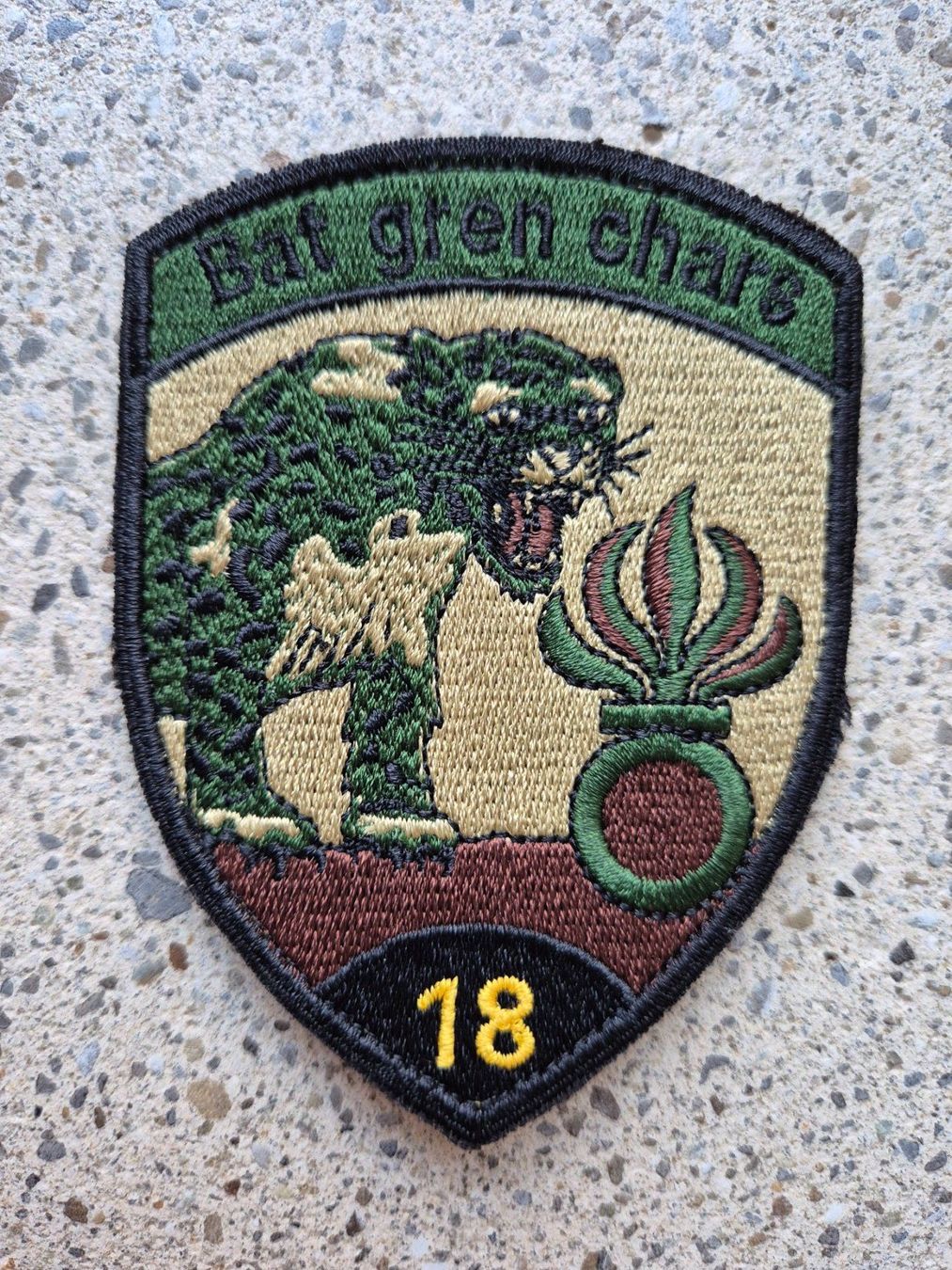 Schweizer Armee Placchette & Badge: *** Badge Bat Gren Chars 18  Original mit klett *** – Nuovo (secondo la descrizione) da Riedholz venduto da fr_sIruP