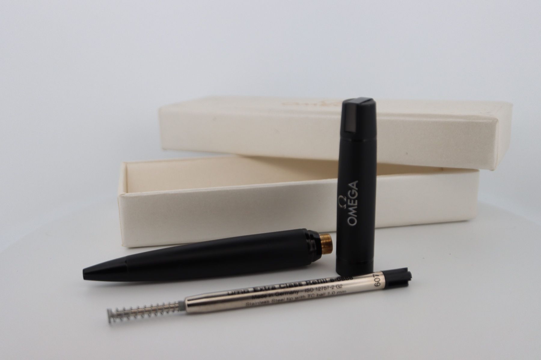 Penna & Evidenziatori: Omega Kugelschreiber Schwarz mit Box Original Werbestift – Usato da Zürich venduto da KE-Sales 3