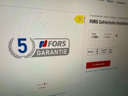 Neue Fors Gefriertruhe FFT 112854 SD.  300Liter 113cm x 84cm