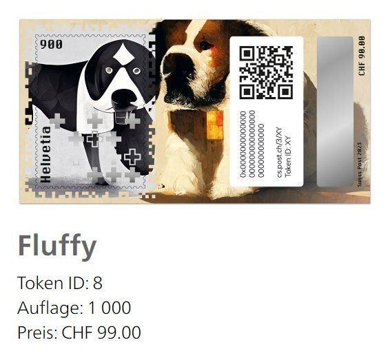 Tutti i francobolli: Swiss Crypto Stamp 3.0 Fluffy Token ID 8 – Nuovo (secondo la descrizione) da Schönenberg TG venduto da S.samuel.R
