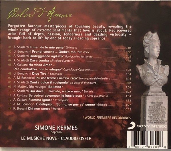 CDs: Simone Kermes - Colori d'amore – Gebraucht aus Grüningen von azulamarillo 1