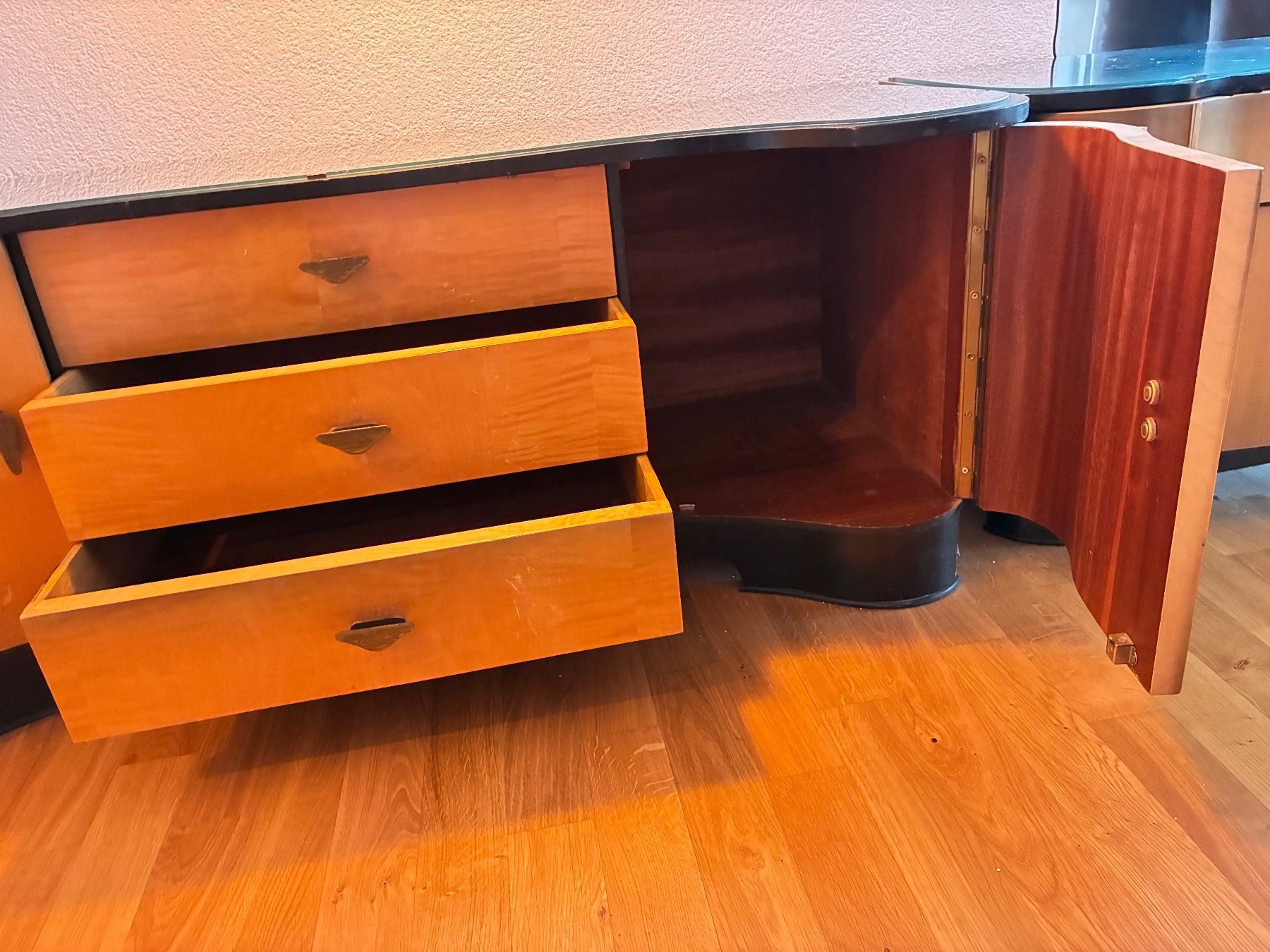 Kommoden: Art Déco Set Sideboard mit 2 Beistellschränke – Gebraucht aus St. Gallen von Sirii9000 2