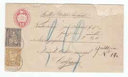 1875/ 3-Farben Frankatur von Neuchatel - Coffrane