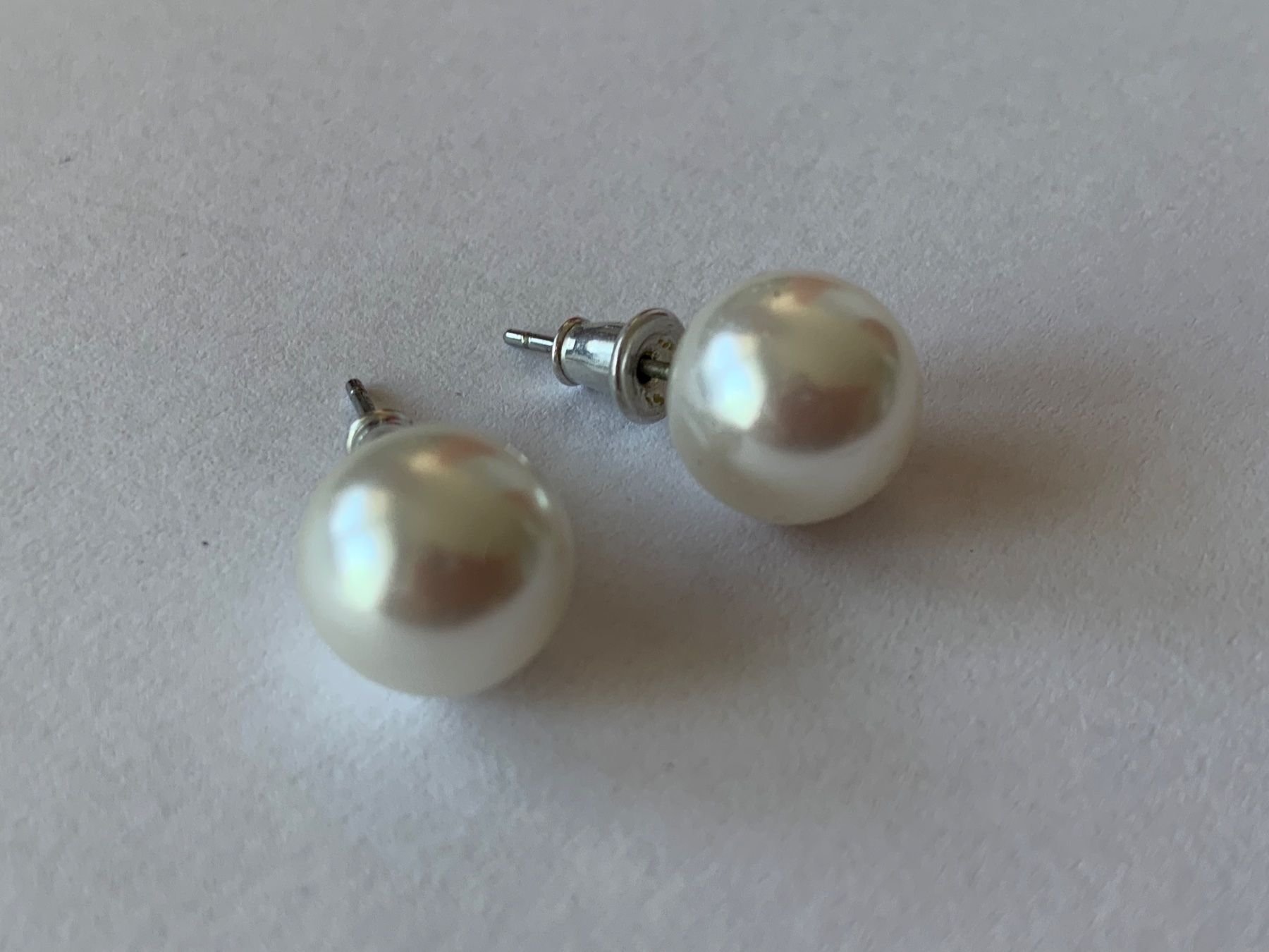 Ohrringe & -stecker: Ohrenstecker Perle weiss gross – Gebraucht aus Laufen von Bellavitaboom 2