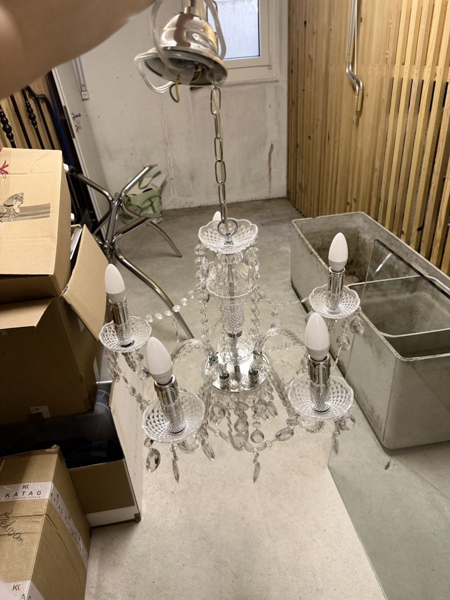 Lampadari & plafoniere: Chandelier crystal glass 5-light used – Usato da Egg b. Zürich venduto da sha_t97v 1