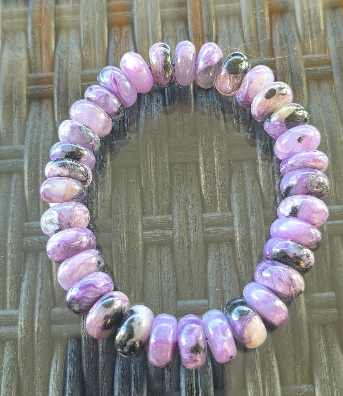 Mineralien & Heilsteine: 💜✨ Charoit Pi Scheiben Armband E ✨💜 – Neu und originalverpackt aus Matzingen von Shay_Crystalz