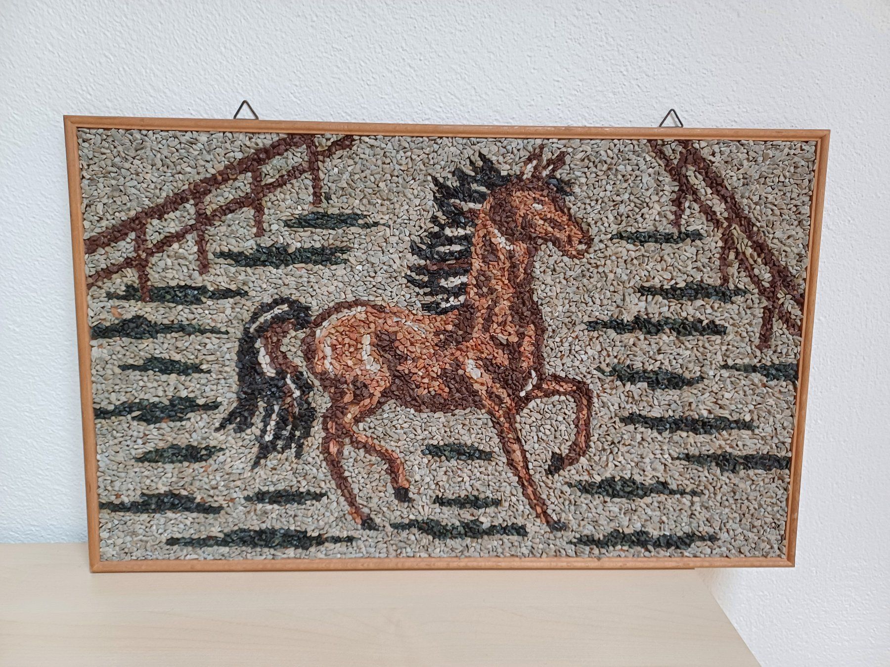 Foto & Immagini: Einzigartiges Wandbild / Mosaikbild "Pferd" im Holzrahmen – Usato da Muri AG venduto da Kamin03 1