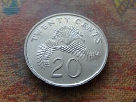 SINGAPOUR  20  Cents  1990