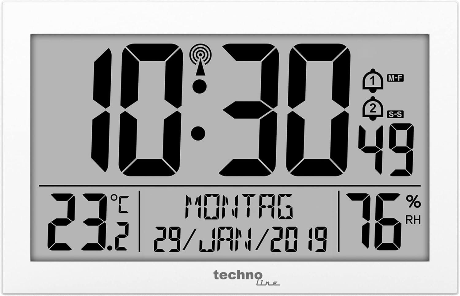 Stand- & Wanduhren: Funk-Wand-Uhr mit Temperaturanzeige – Neu und originalverpackt aus Nuglar von SaleRitter