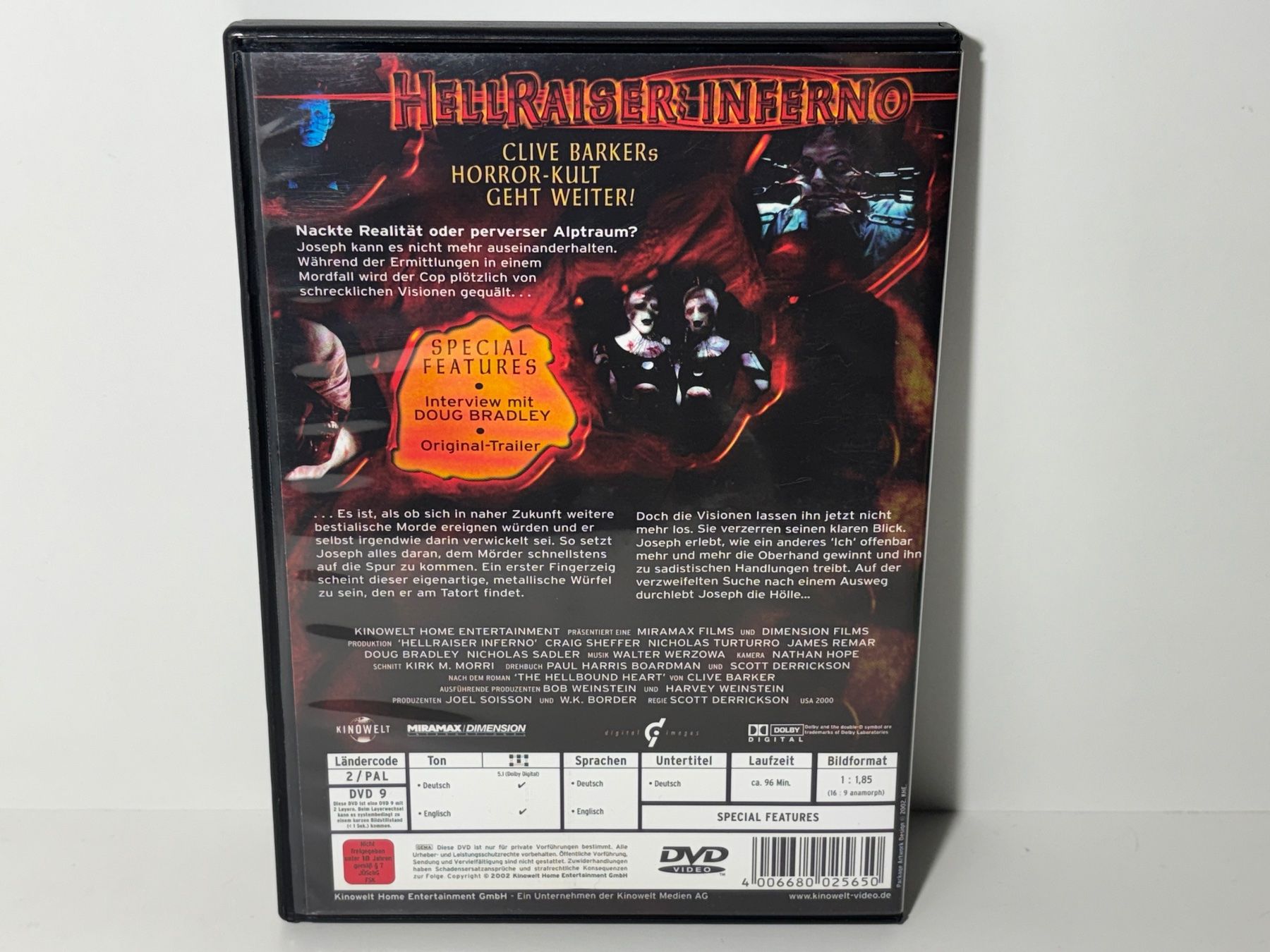 Tutti i DVDs: Hellraiser 5 - Inferno DVD – Usato da Wilderswil venduto da Sstriker 1