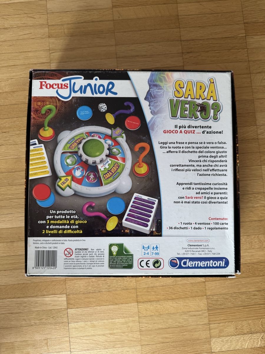 Clementoni Giochi: Gioco da tavolo Focus Junior: Sarà vero? Clementoni – Usato da Viganello venduto da BlackPanda0003 1