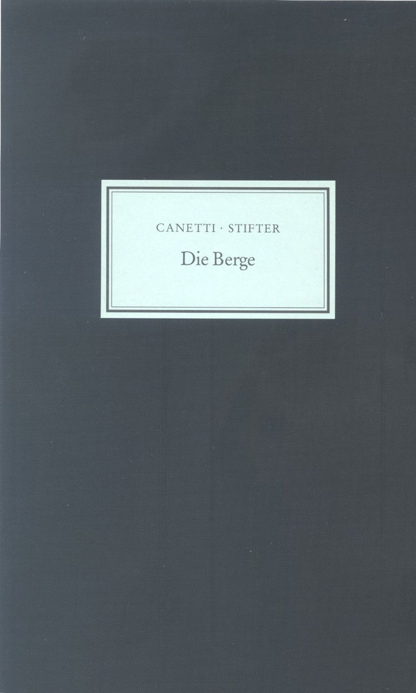 Livres: Canetti . Stifter - Die Berge – Neuf (Voir description) à Biel/Bienne par 07helios032